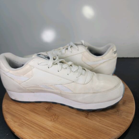 Mens Reebok Classic Leather Sz 10.5 010721 White Leather Casual Sneakers Shoes - Picture 5 of 8